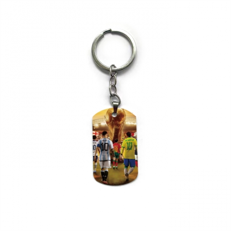 World Cup Anime double-sided full-color printed military brand ring keychain price for 5 pcs