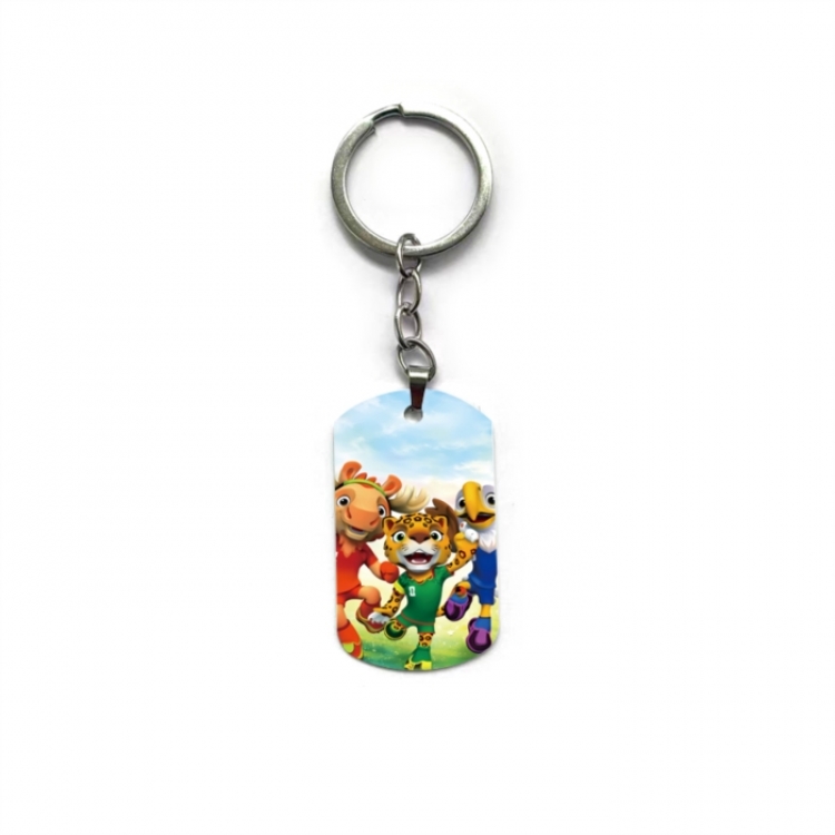 World Cup Anime double-sided full-color printed military brand ring keychain price for 5 pcs