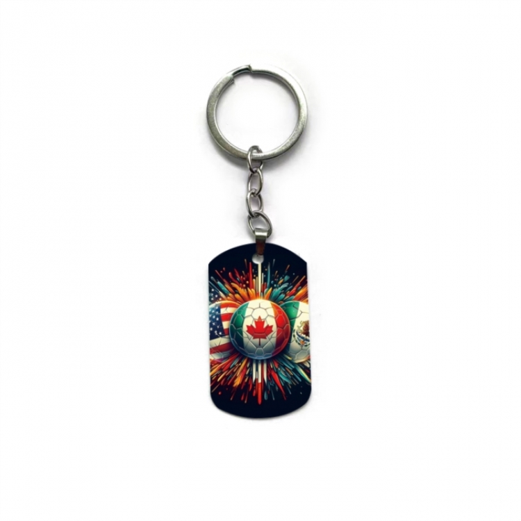 World Cup Anime double-sided full-color printed military brand ring keychain price for 5 pcs
