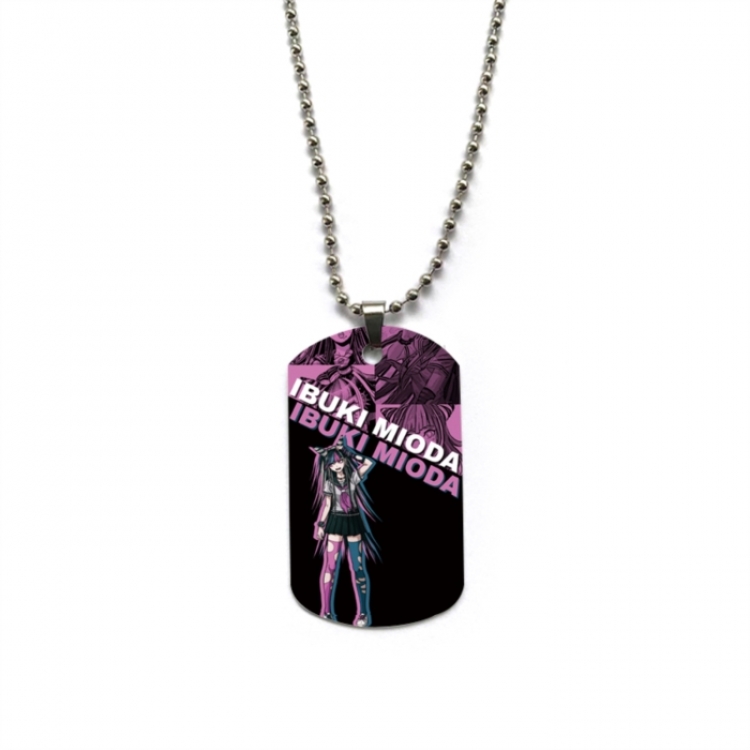Dangan-Ronpa Anime double-sided full color printed military brand necklace price for 5 pcs