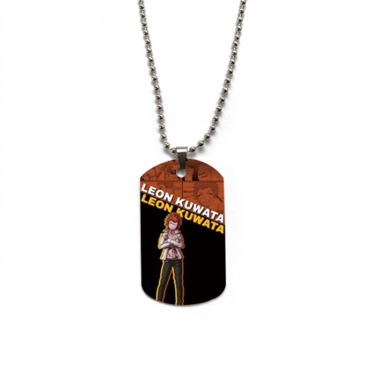 Dangan-Ronpa Anime double-sided full color printed military brand necklace price for 5 pcs