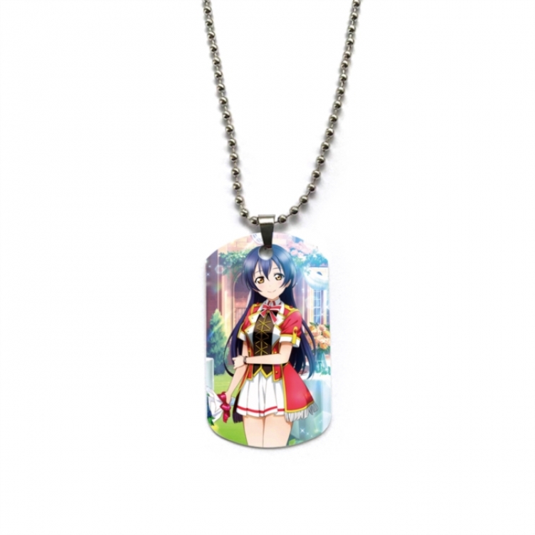 LOVE LIVE Anime double-sided full color printed military brand necklace price for 5 pcs