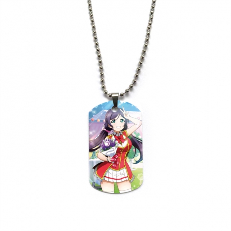 LOVE LIVE Anime double-sided full color printed military brand necklace price for 5 pcs