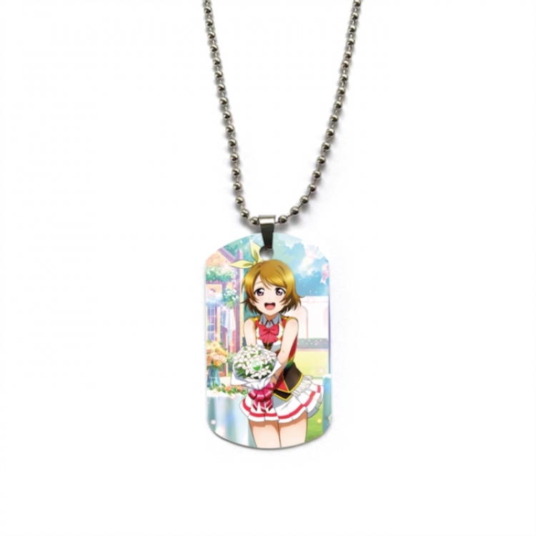 LOVE LIVE Anime double-sided full color printed military brand necklace price for 5 pcs