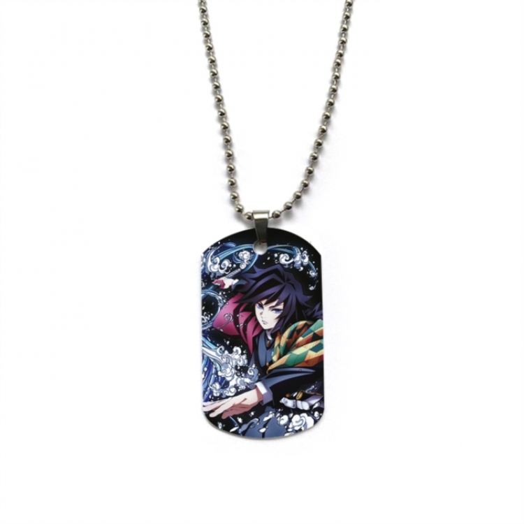 Demon Slayer Kimets Anime double-sided full color printed military brand necklace price for 5 pcs