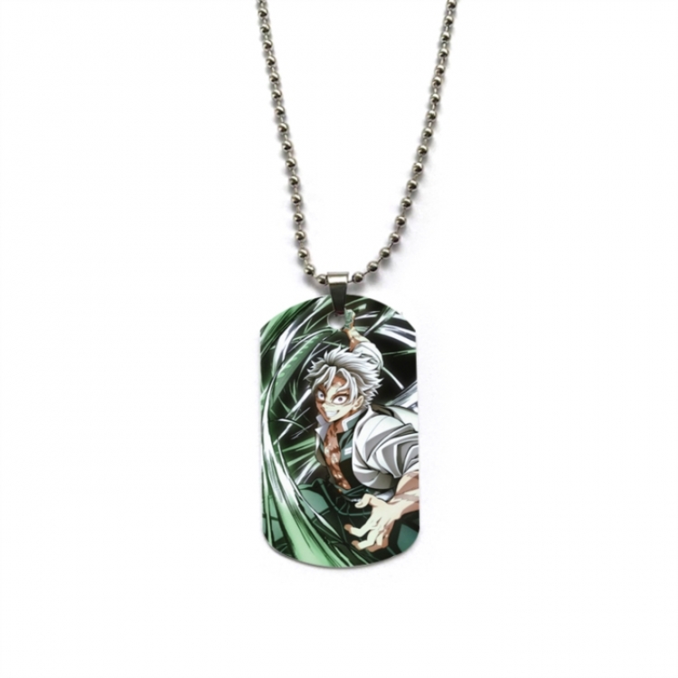 Demon Slayer Kimets Anime double-sided full color printed military brand necklace price for 5 pcs