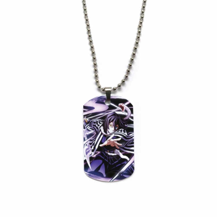 Demon Slayer Kimets Anime double-sided full color printed military brand necklace price for 5 pcs