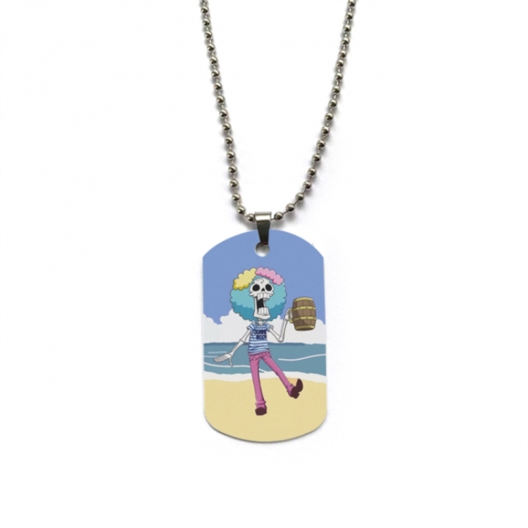 One Piece Anime double-sided full color printed military brand necklace price for 5 pcs
