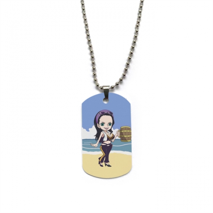 One Piece Anime double-sided full color printed military brand necklace price for 5 pcs