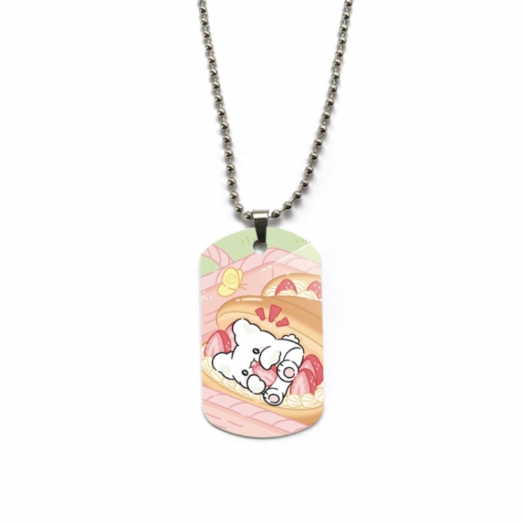 Hanamaru Anime double-sided full color printed military brand necklace price for 5 pcs
