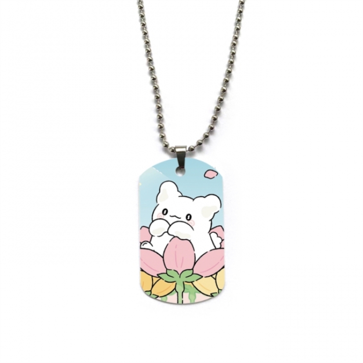 Hanamaru Anime double-sided full color printed military brand necklace price for 5 pcs