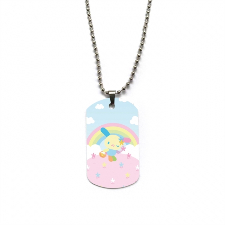 Sanrio Anime double-sided full color printed military brand necklace price for 5 pcs