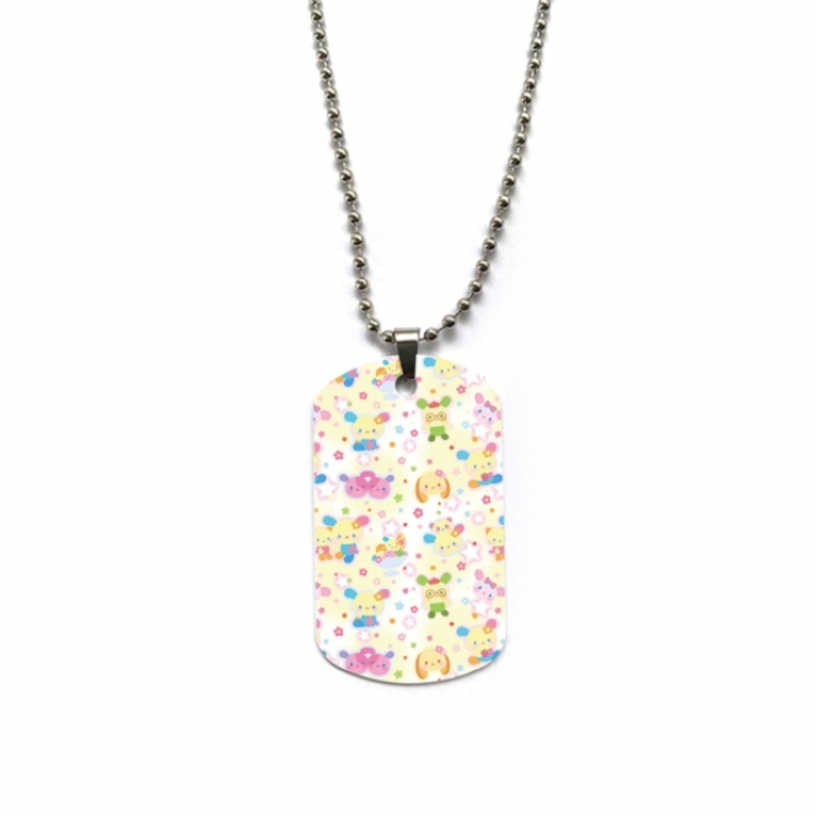 Sanrio Anime double-sided full color printed military brand necklace price for 5 pcs