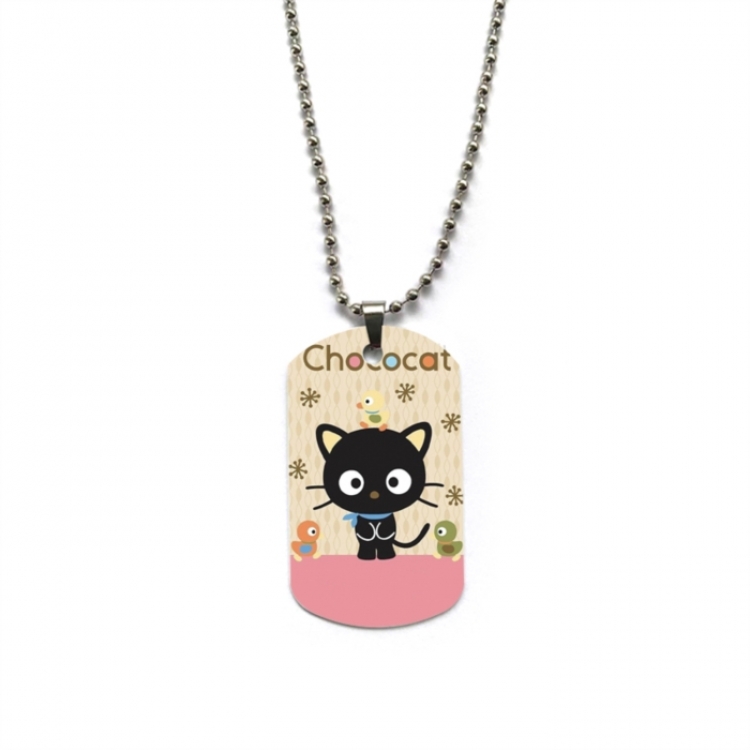 Sanrio Anime double-sided full color printed military brand necklace price for 5 pcs