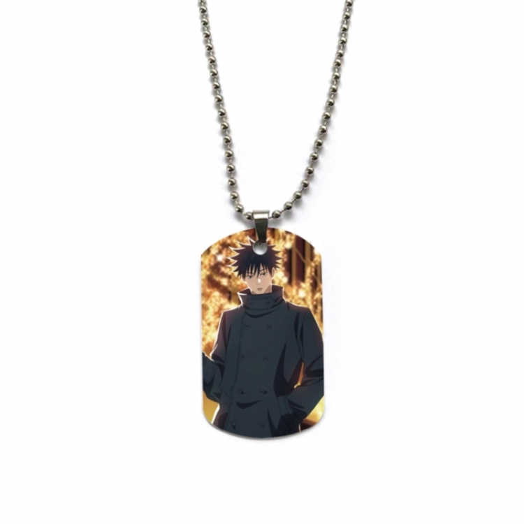 Jujutsu Kaisen Anime double-sided full color printed military brand necklace price for 5 pcs