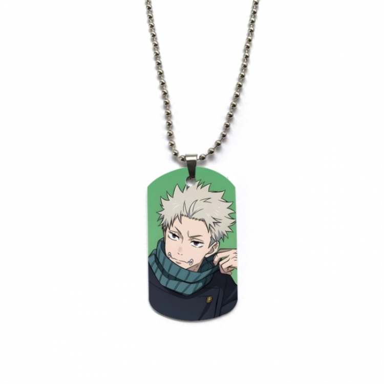Jujutsu Kaisen Anime double-sided full color printed military brand necklace price for 5 pcs