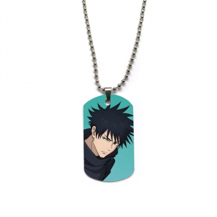 Jujutsu Kaisen Anime double-sided full color printed military brand necklace price for 5 pcs