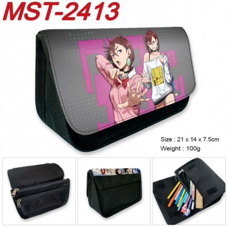 DANDADAN Anime Velcro canvas zipper pencil case Pencil Bag 21x14x7.5cm