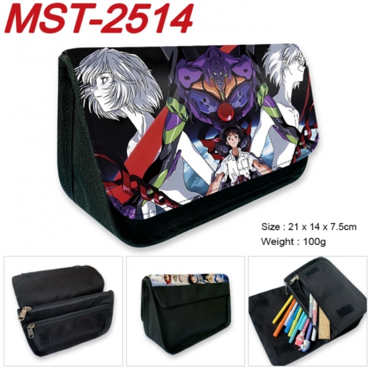 EVA Anime Velcro canvas zipper pencil case Pencil Bag 21x14x7.5cm