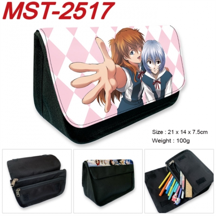 EVA Anime Velcro canvas zipper pencil case Pencil Bag 21x14x7.5cm