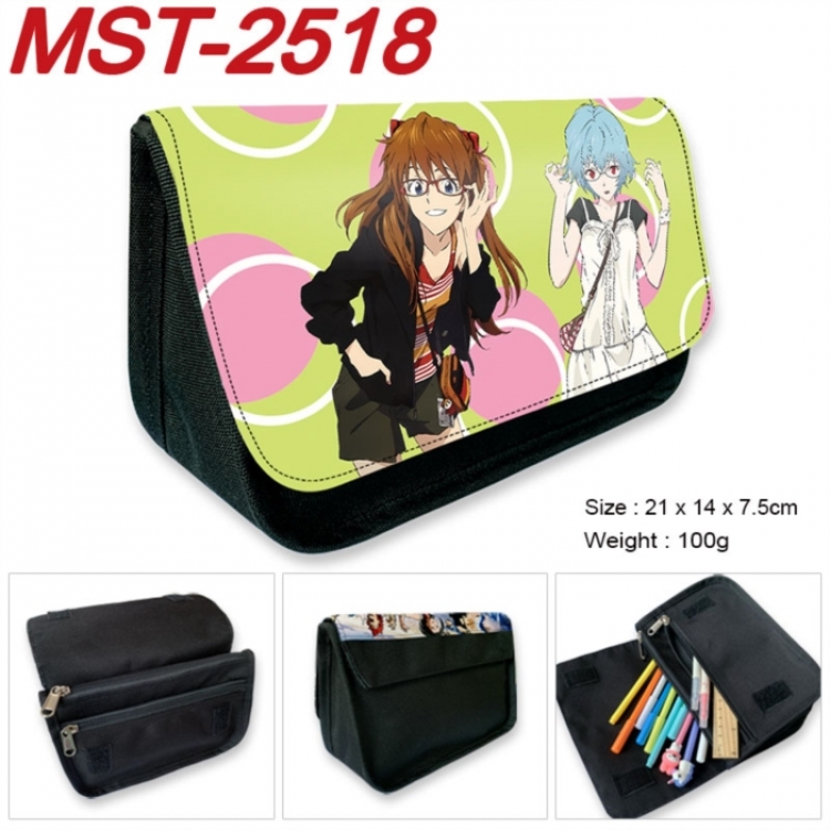 EVA Anime Velcro canvas zipper pencil case Pencil Bag 21x14x7.5cm