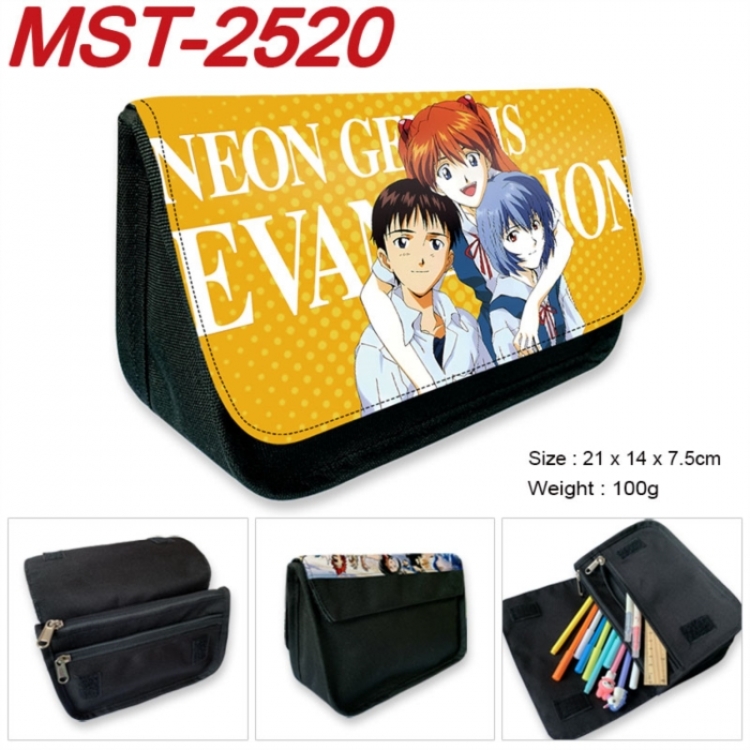 EVA Anime Velcro canvas zipper pencil case Pencil Bag 21x14x7.5cm