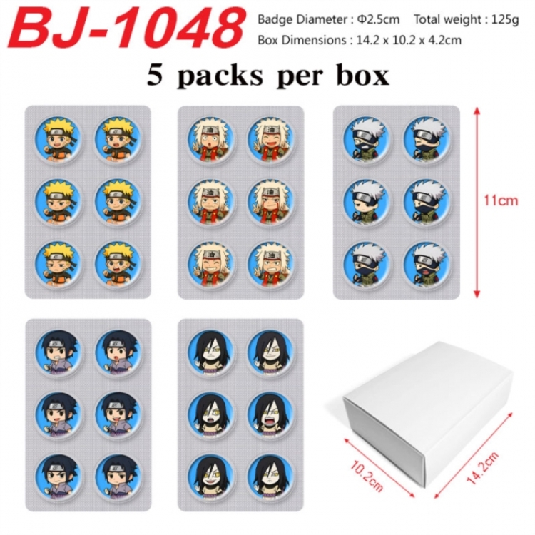 Naruto Anime peripheral pill bar badge 25mm 5 packs per box