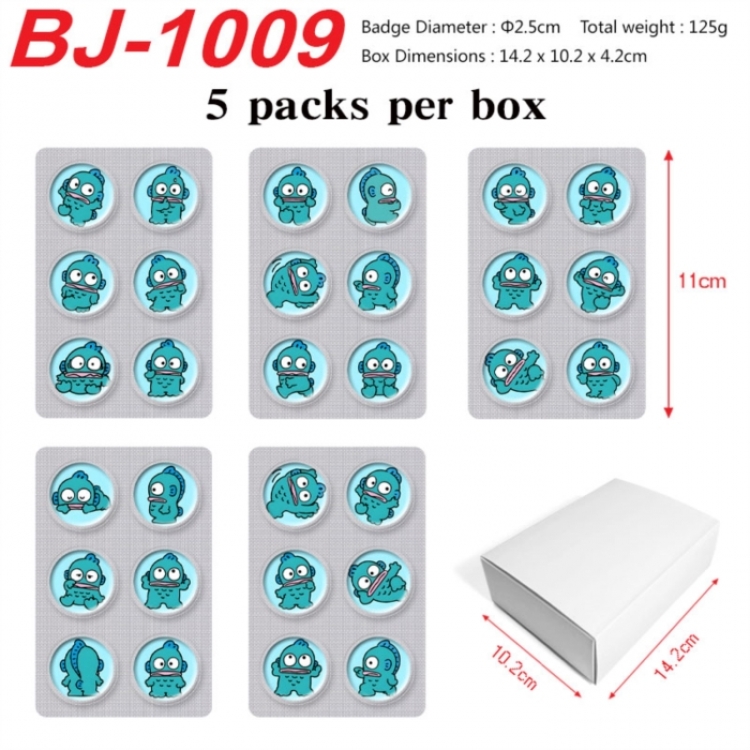 Sanrio Anime peripheral pill bar badge 25mm 5 packs per box