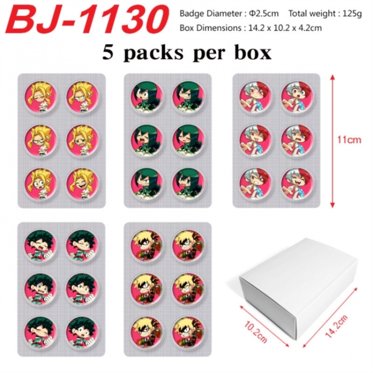 My Hero Academia Anime peripheral pill bar badge 25mm 5 packs per box