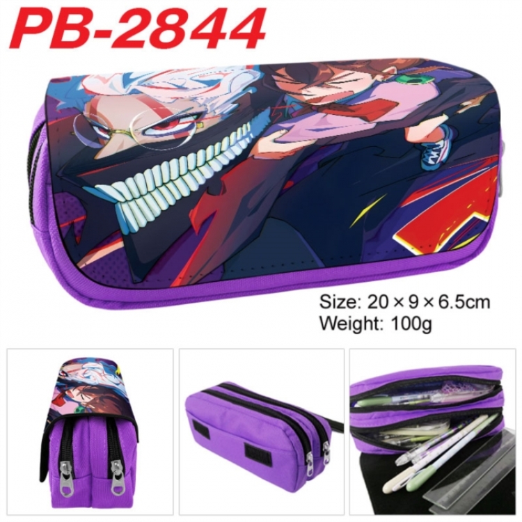 DANDADAN Anime double-layer pu leather printing pencil case 20x9x6.5cm