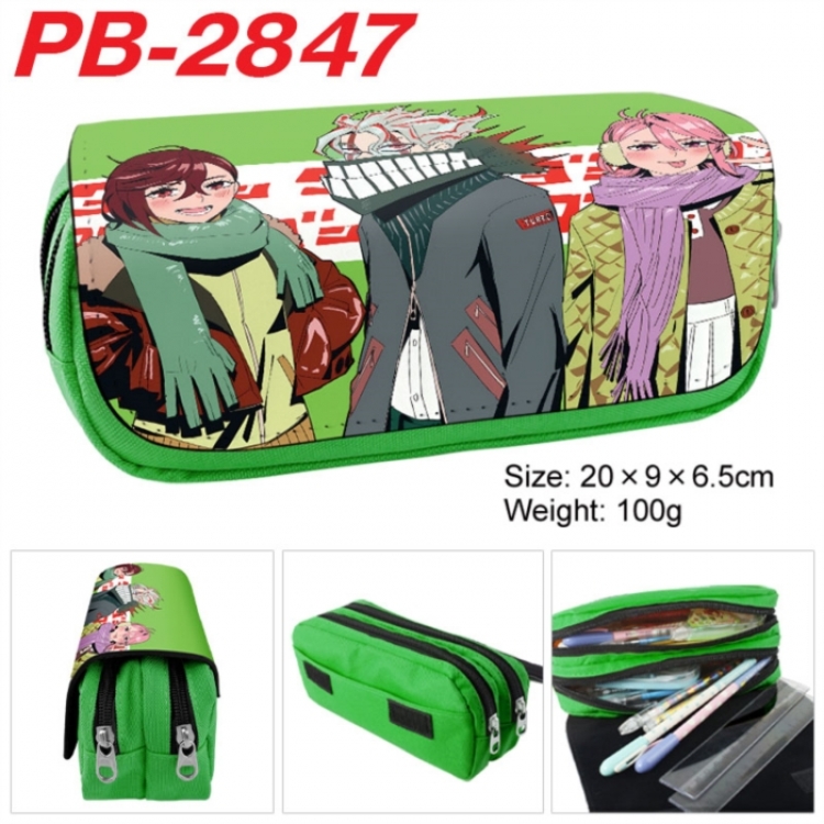DANDADAN Anime double-layer pu leather printing pencil case 20x9x6.5cm