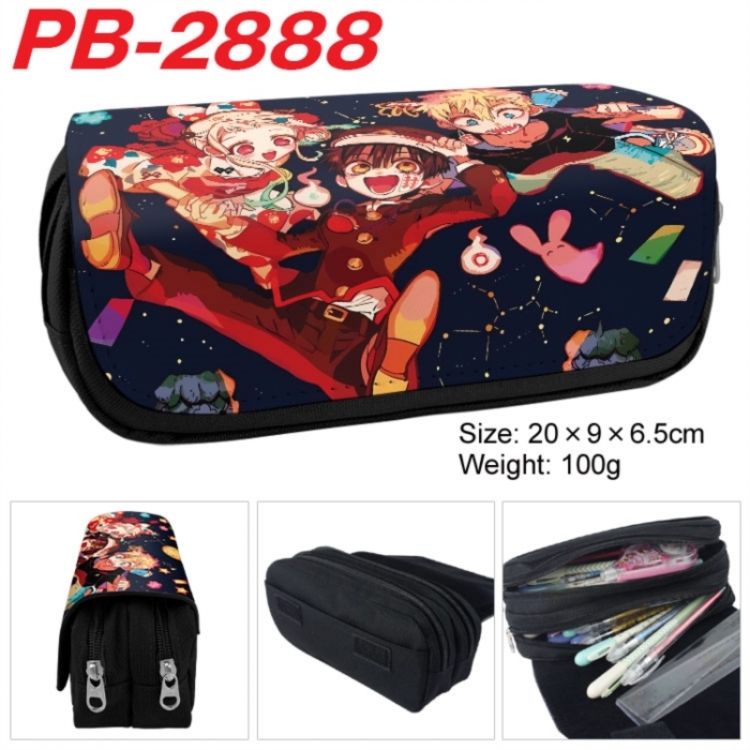 Toilet-bound Hanako-kun Anime double-layer pu leather printing pencil case 20x9x6.5cm