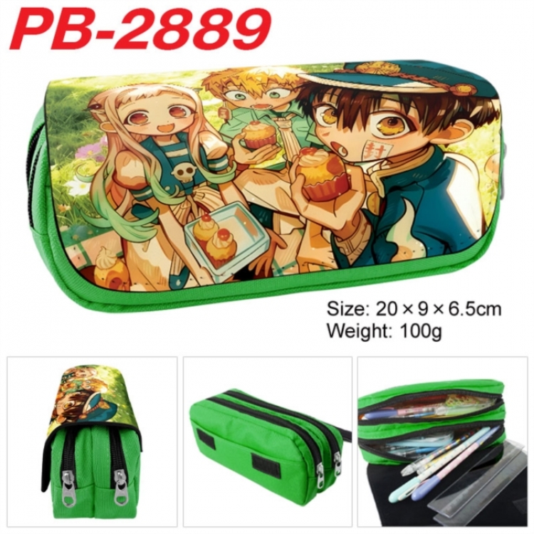Toilet-bound Hanako-kun Anime double-layer pu leather printing pencil case 20x9x6.5cm