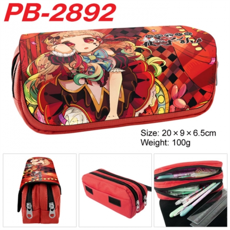 Toilet-bound Hanako-kun Anime double-layer pu leather printing pencil case 20x9x6.5cm