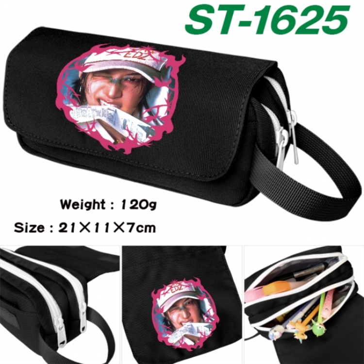 StrayKids Anime waterproof canvas portable double-layer pencil bag cosmetic bag 21x11x7cm
