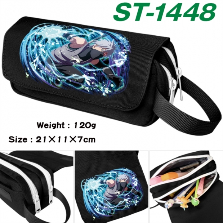 Naruto Anime waterproof canvas portable double-layer pencil bag cosmetic bag 21x11x7cm