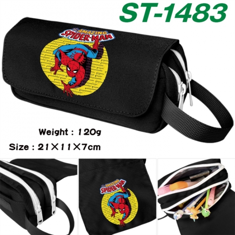 Marvel Anime waterproof canvas portable double-layer pencil bag cosmetic bag 21x11x7cm