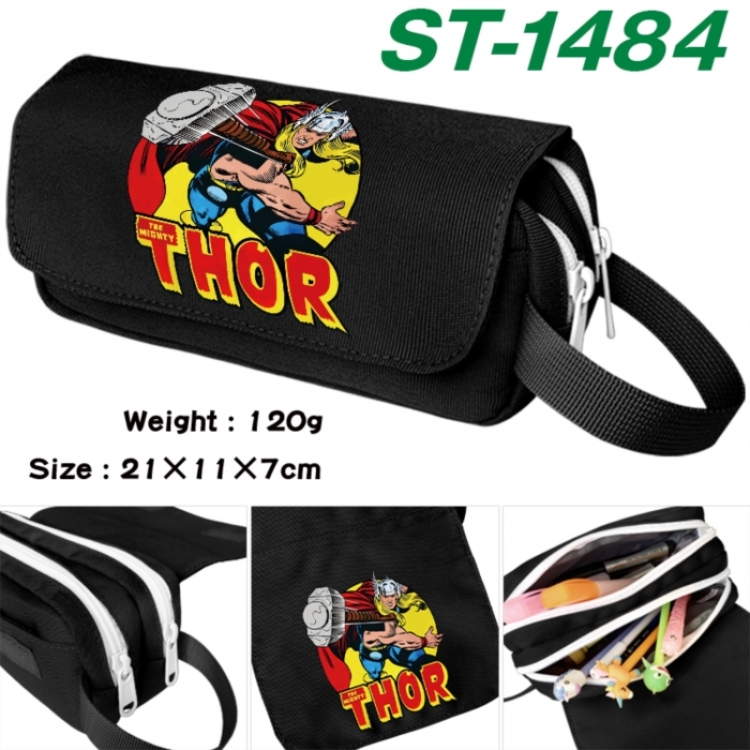 Marvel Anime waterproof canvas portable double-layer pencil bag cosmetic bag 21x11x7cm