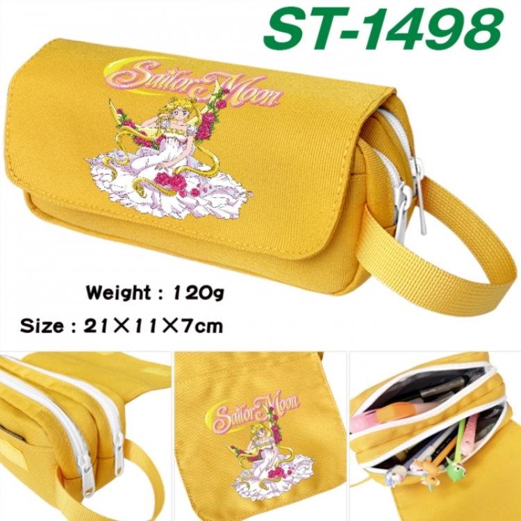 sailormoon Anime waterproof canvas portable double-layer pencil bag cosmetic bag 21x11x7cm