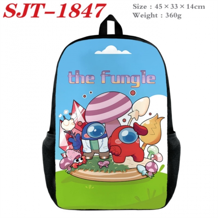 Among Us Anime nylon canvas backpack student backpack 45x33x14cm