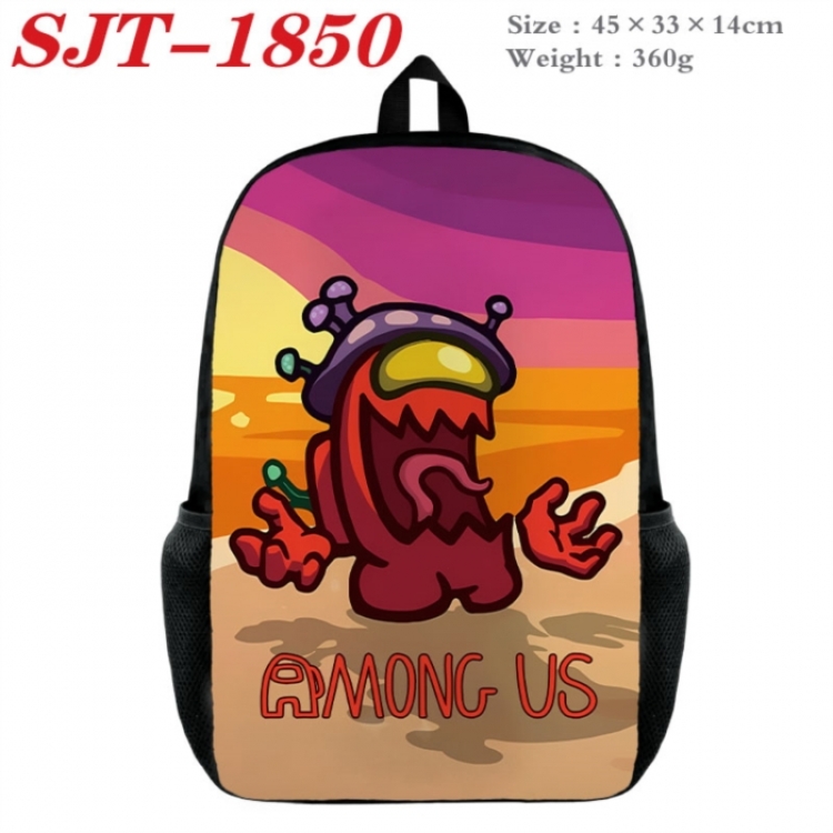 Among Us Anime nylon canvas backpack student backpack 45x33x14cm