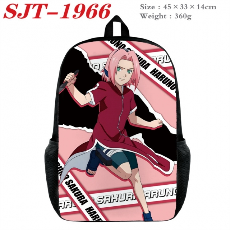 Naruto Anime nylon canvas backpack student backpack 45x33x14cm