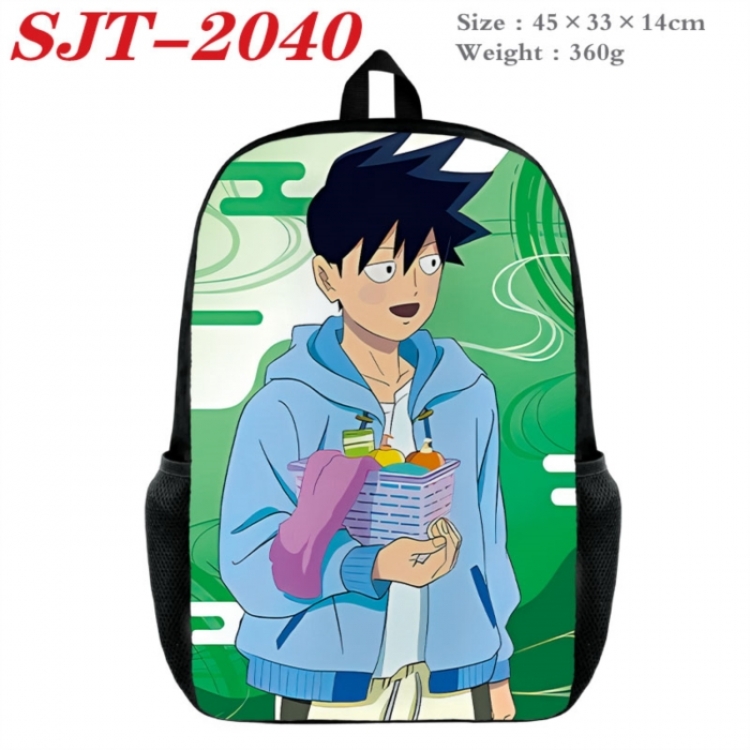Mob Psycho 100 Anime nylon canvas backpack student backpack 45x33x14cm