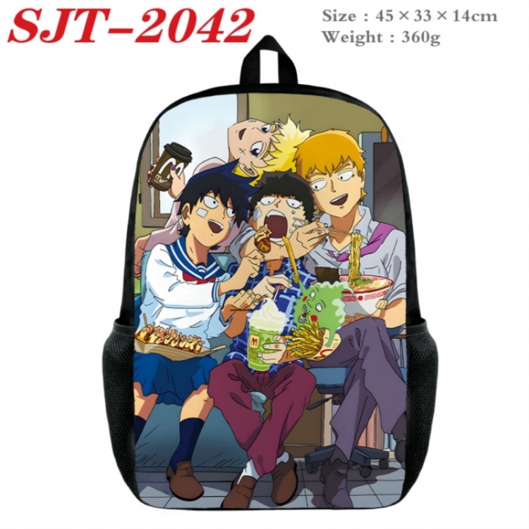 Mob Psycho 100 Anime nylon canvas backpack student backpack 45x33x14cm