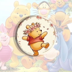 Winnie Anime tinplate brooch b...