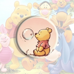 Winnie Anime tinplate brooch b...