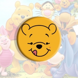 Winnie Anime tinplate brooch b...