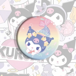 Kuromi Anime tinplate brooch b...