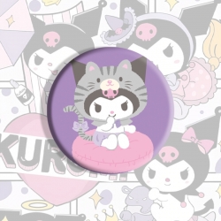 Kuromi Anime tinplate brooch b...