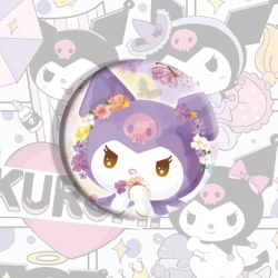 Kuromi Anime tinplate brooch b...